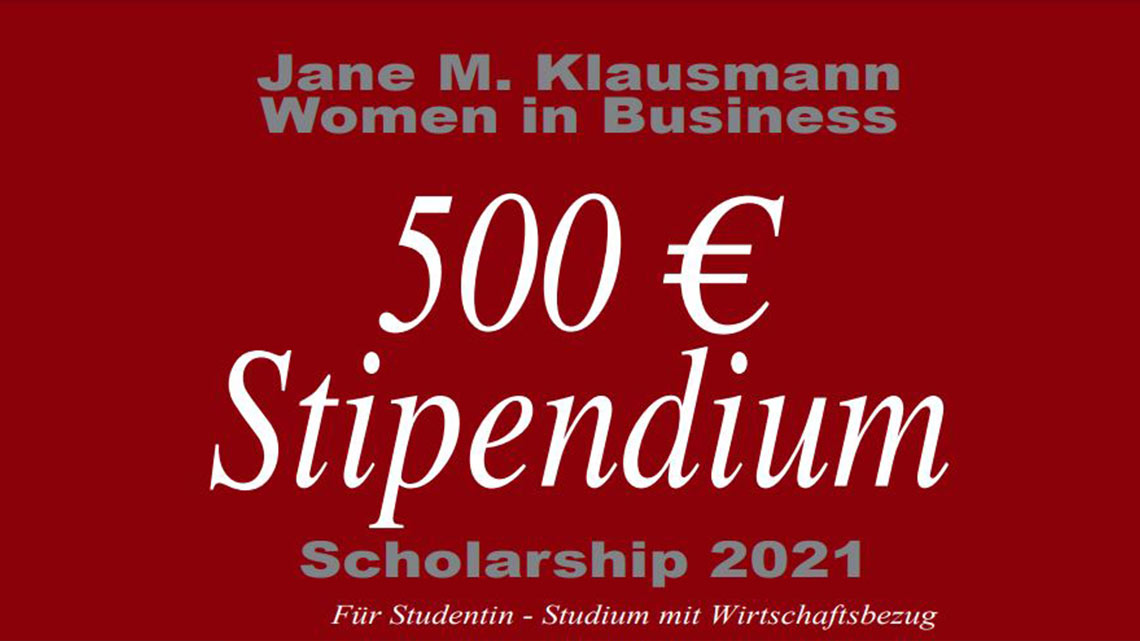 Jane M Klausman Women in Business Stipendium